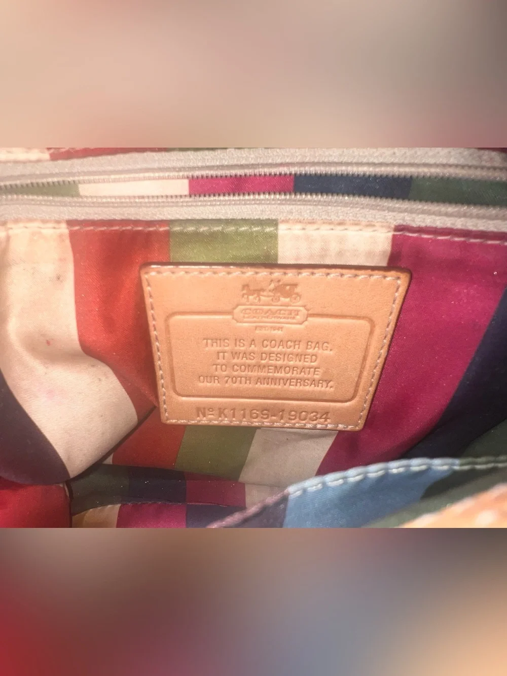 Vintage Coach Willis 70th Anniversary Purse